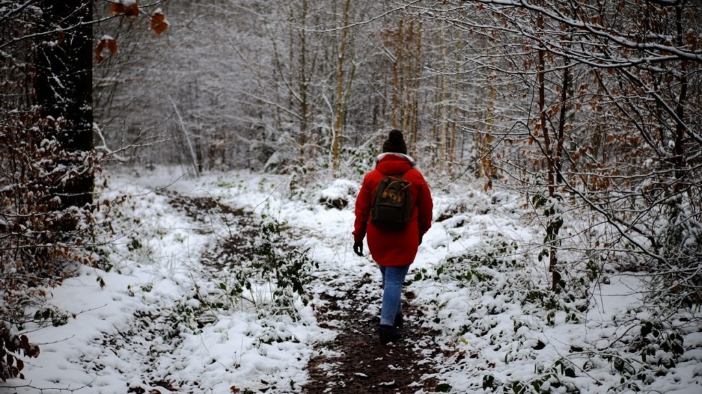 Januar Wanderung mit Schnee