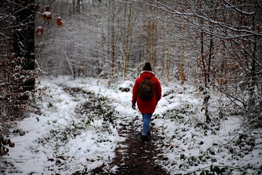 Januar Wanderung mit Schnee