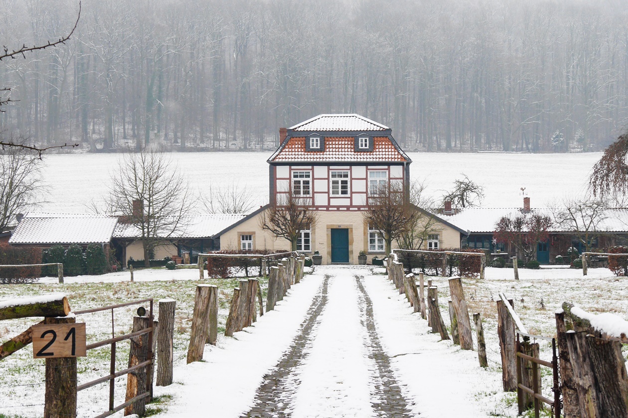 Historische Architektur auf dem Laves Kulturpfad